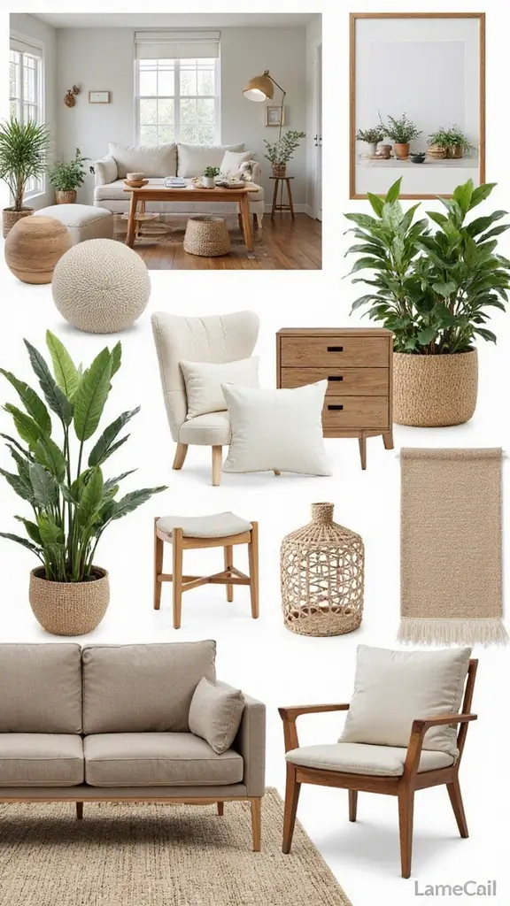50 Interior Design Mood Board Inspiration That Sparks Creativity - 1. Organic Modernity