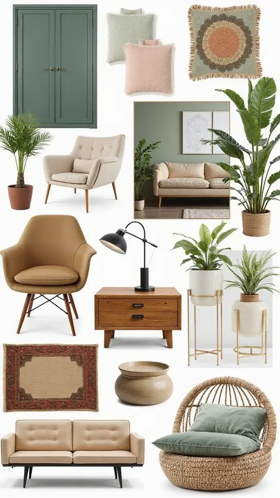 50 Interior Design Mood Board Inspiration That Sparks Creativity - 3. Vintage Eco-Revival