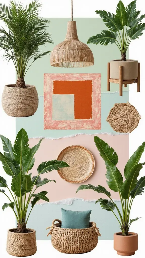 50 Interior Design Mood Board Inspiration That Sparks Creativity - 49. Tropical Retreat
