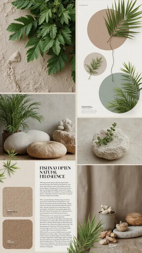 50 Interior Design Mood Board Inspiration That Sparks Creativity - 6. Nature-Inspired Retreat