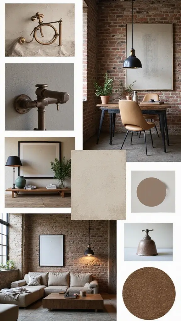 50 Interior Design Mood Board Inspiration That Sparks Creativity - 7. Industrial Elegance