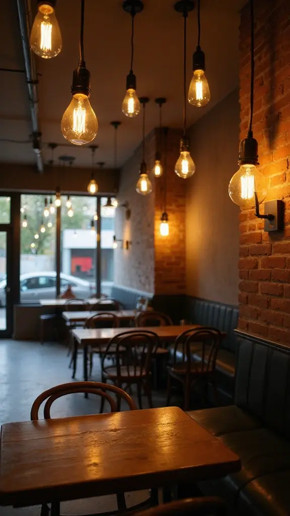 50 Modern Cafe Interior Design Ideas That Attract Customers - 10. Lighting Layering Techniques