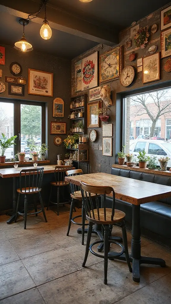 50 Modern Cafe Interior Design Ideas That Attract Customers - 15. Quirky Decor for Character