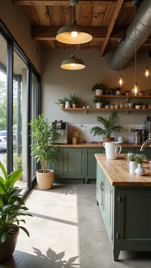 50 Modern Cafe Interior Design Ideas That Attract Customers - 25. Green Building Practices