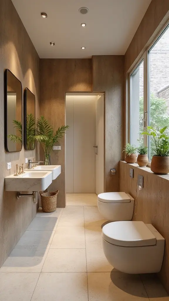 50 Modern Cafe Interior Design Ideas That Attract Customers - 29. Inviting Restrooms