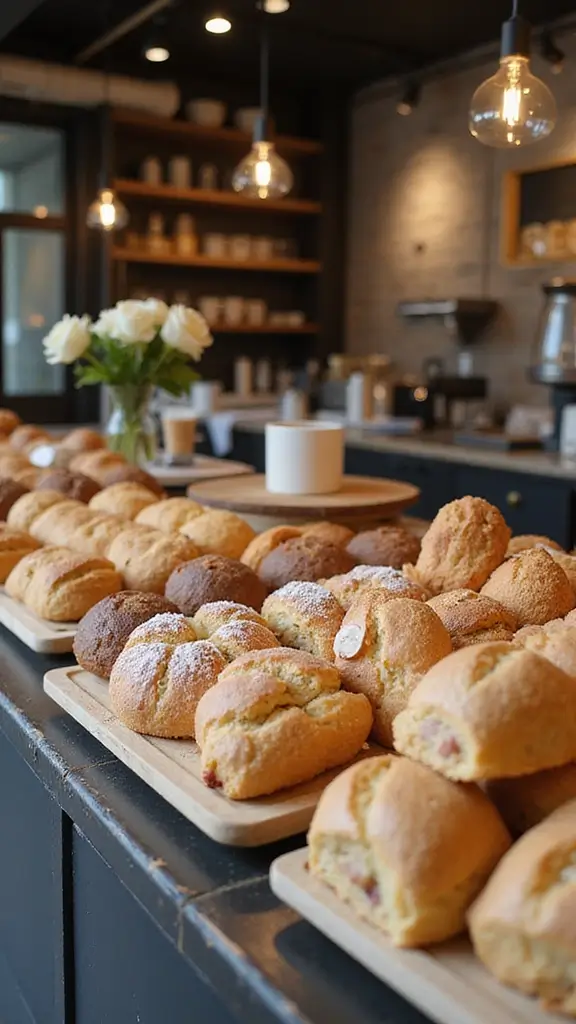 50 Modern Cafe Interior Design Ideas That Attract Customers - 31. Integrating Artisanal Baked Goods