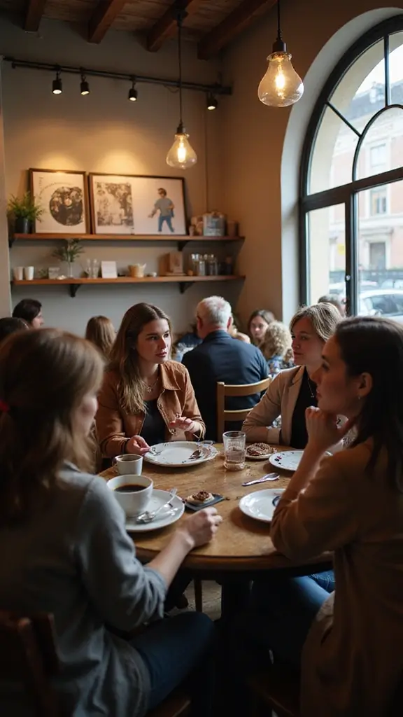 50 Modern Cafe Interior Design Ideas That Attract Customers - 33. Coffee and Culture Events