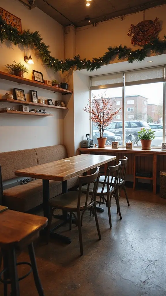 50 Modern Cafe Interior Design Ideas That Attract Customers - 47. Seasonal Decor Updates
