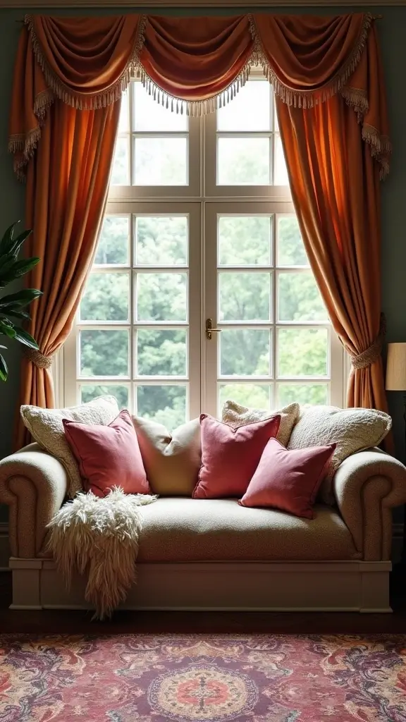 50 Modern Victorian Living Room Ideas That Mix Old & New - 25. Window Seat Comfort