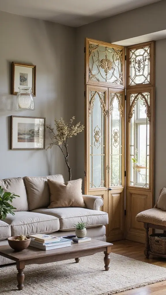 50 Modern Victorian Living Room Ideas That Mix Old & New - 27. Artful Room Dividers