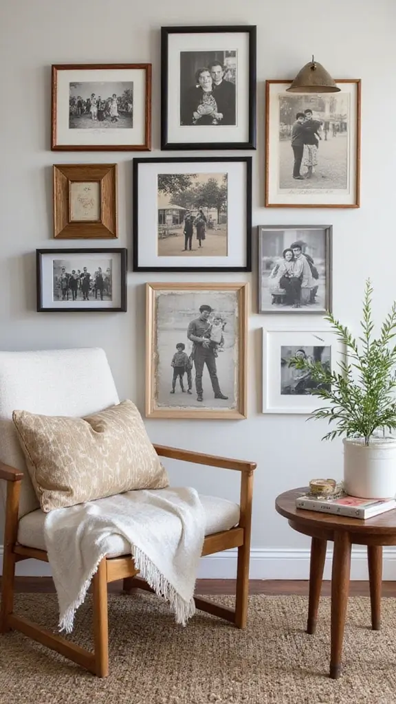50 Modern Victorian Living Room Ideas That Mix Old & New - 28. Personalized Gallery Walls