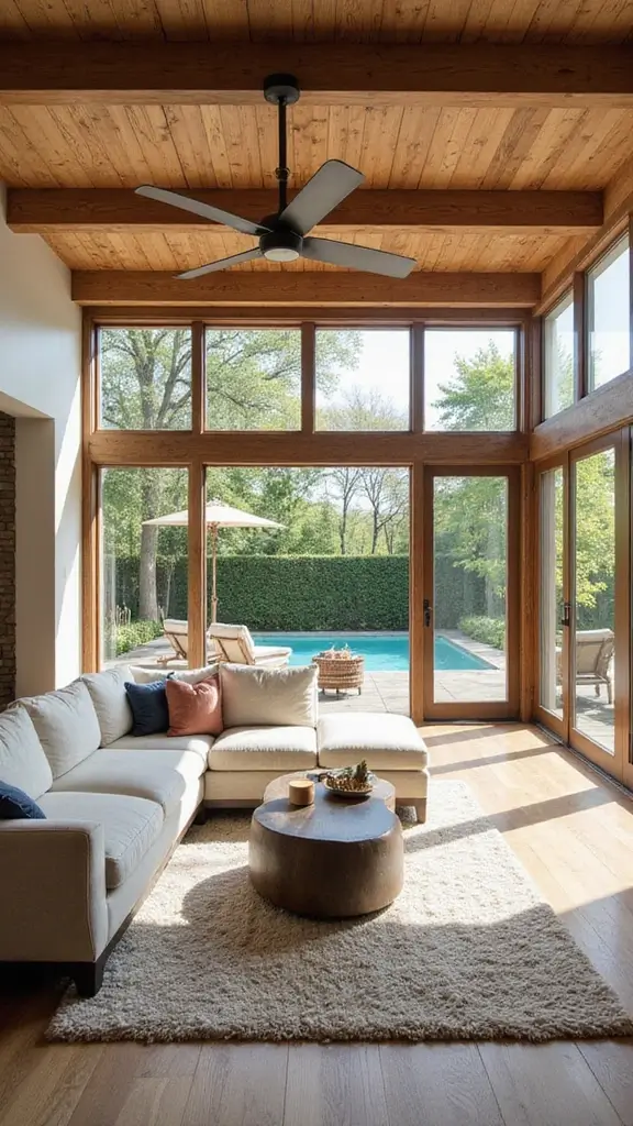 50 Modern Victorian Living Room Ideas That Mix Old & New - 32. Seamless Indoor-Outdoor Flow