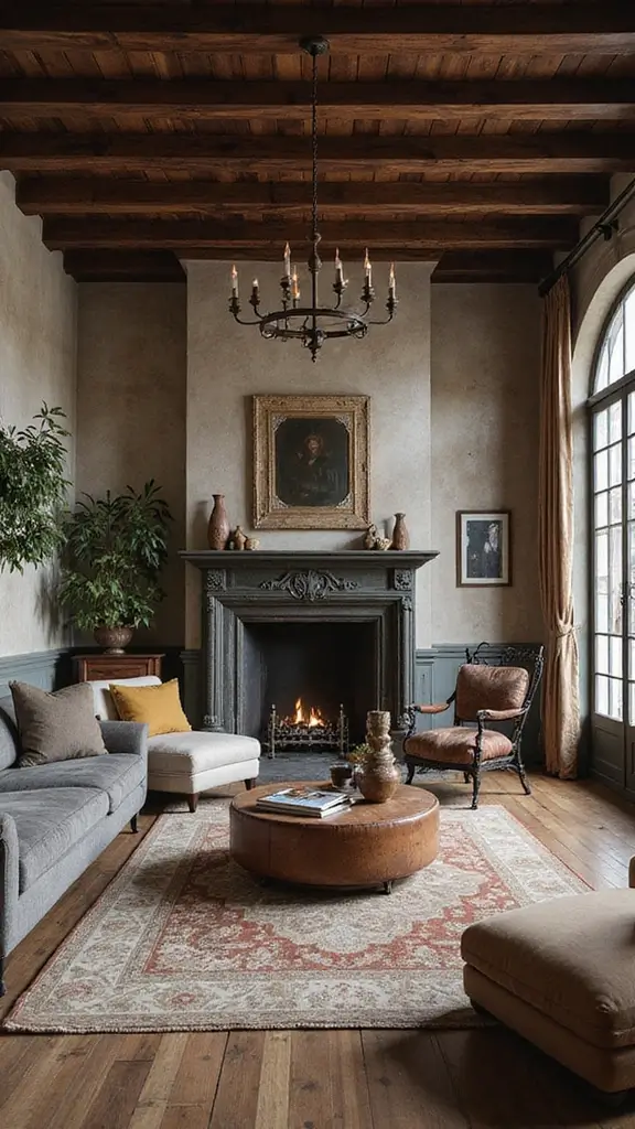 50 Modern Victorian Living Room Ideas That Mix Old & New - 36. Design Contrast with Different Materials