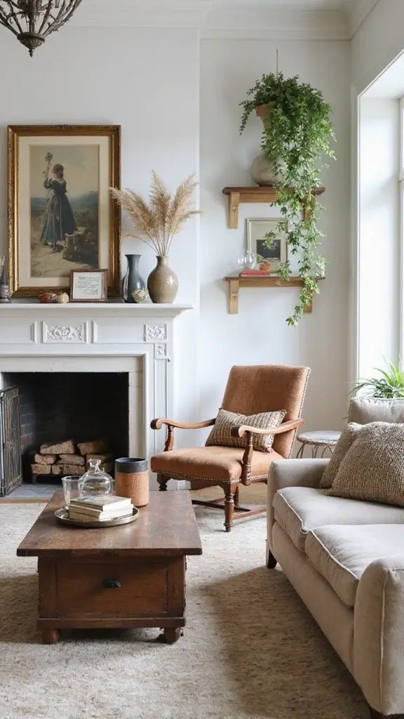50 Modern Victorian Living Room Ideas That Mix Old & New - 47. Curated Decorative Accents