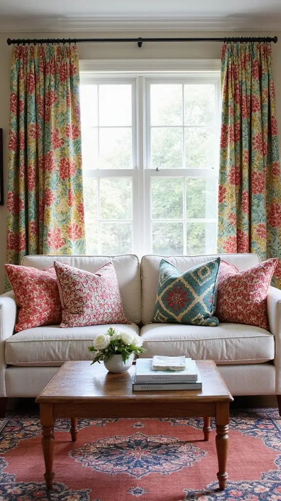 50 Modern Victorian Living Room Ideas That Mix Old & New - 8. Mixing Patterns and Textures