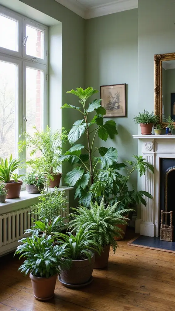 50 Modern Victorian Living Room Ideas That Mix Old & New - 9. Incorporating Greenery