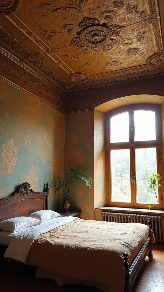 50 Simple False Ceiling Design for Bedroom Looks That Add Depth - 14. Vintage Tin Ceilings