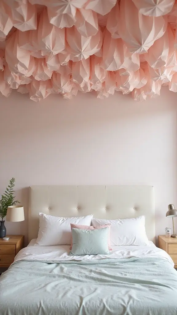 50 Simple False Ceiling Design for Bedroom Looks That Add Depth - 15. Folded Paper Designs