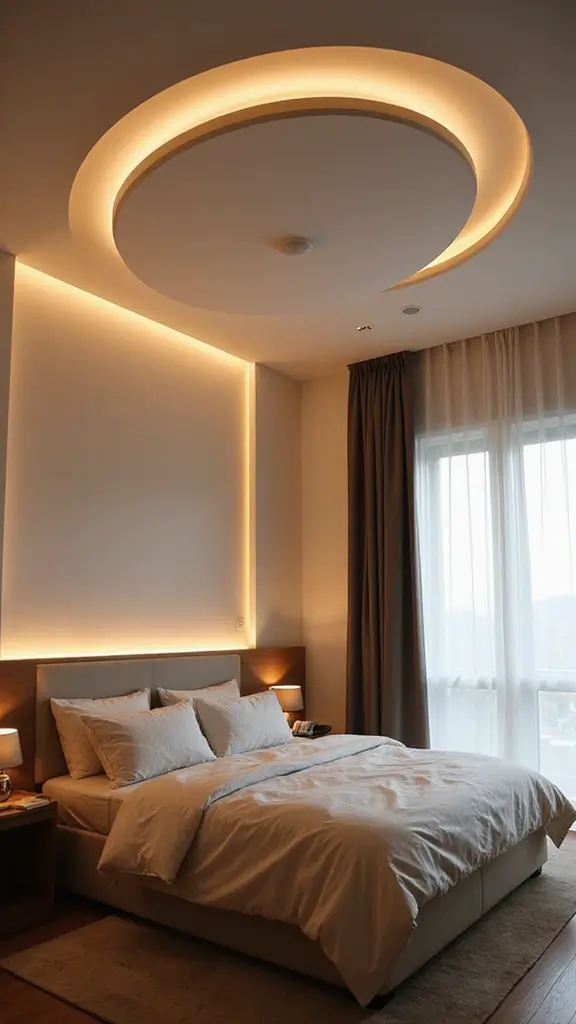 50 Simple False Ceiling Design for Bedroom Looks That Add Depth - 46. Subtle Radiance Through Diffused Light