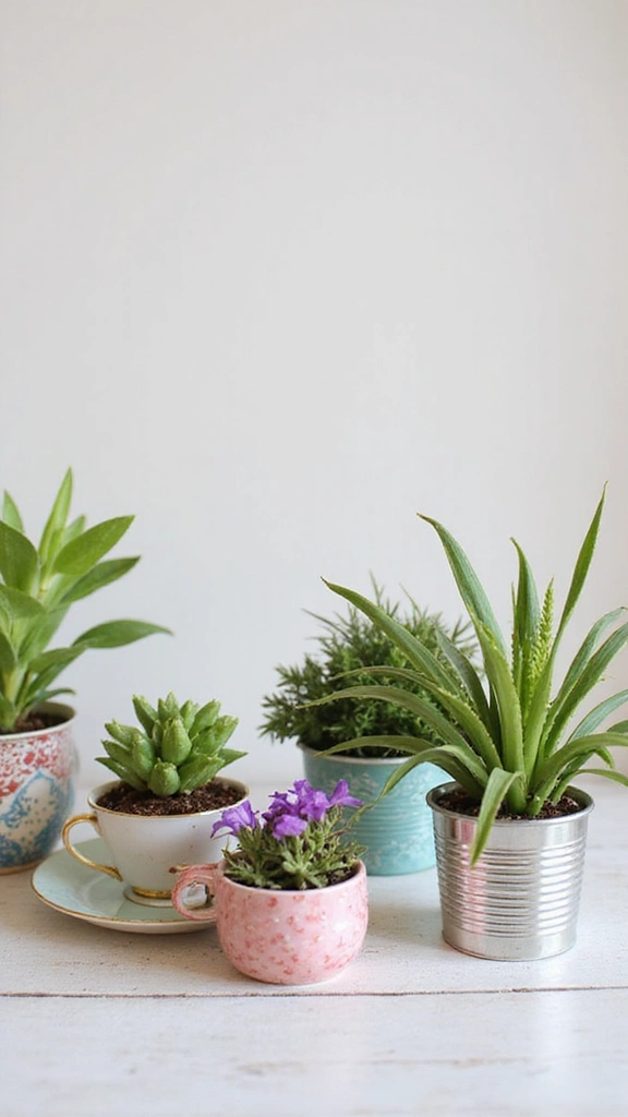 50 Spring Decorating Ideas for the Home That Brighten Every Room - 23. Incorporate Upcycled Planters