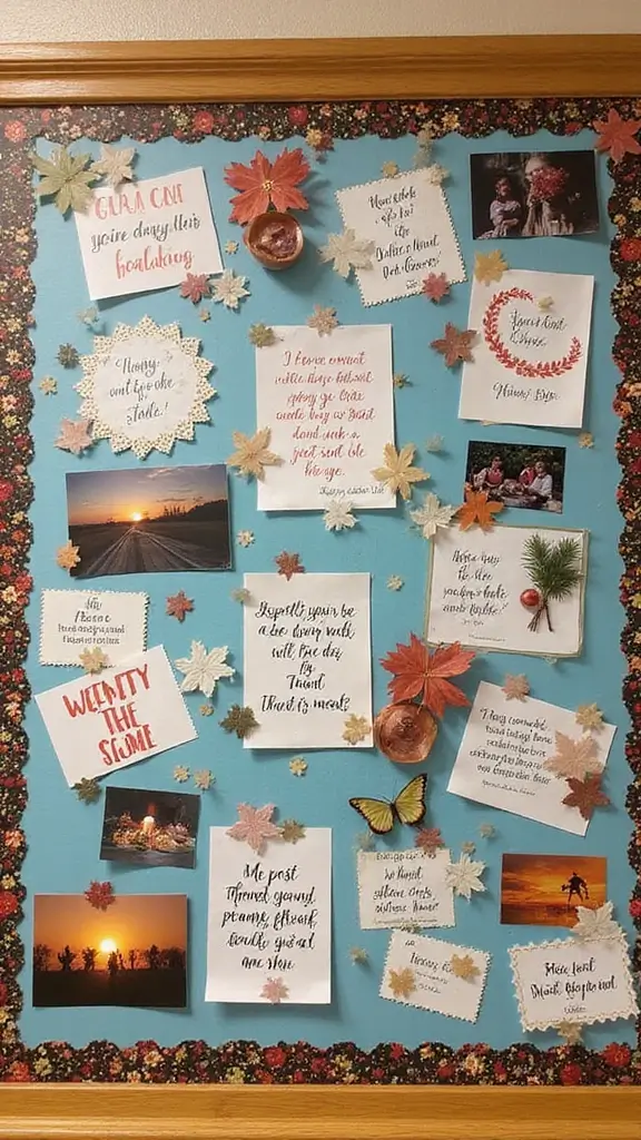 50 Spring Decorating Ideas for the Home That Brighten Every Room - 38. Create a Seasonal Bulletin Board