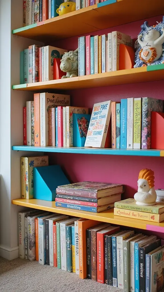 50 Spring Decorating Ideas for the Home That Brighten Every Room - 46. Use Colorful Bookends