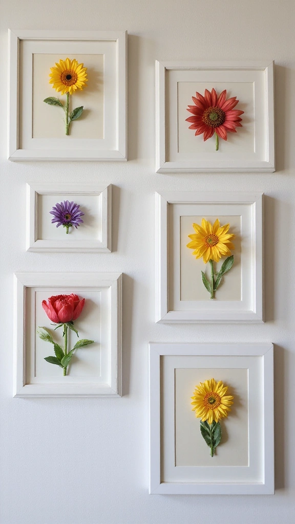 50 Spring Decorating Ideas for the Home That Brighten Every Room - 47. Incorporate Framed Pressed Flowers