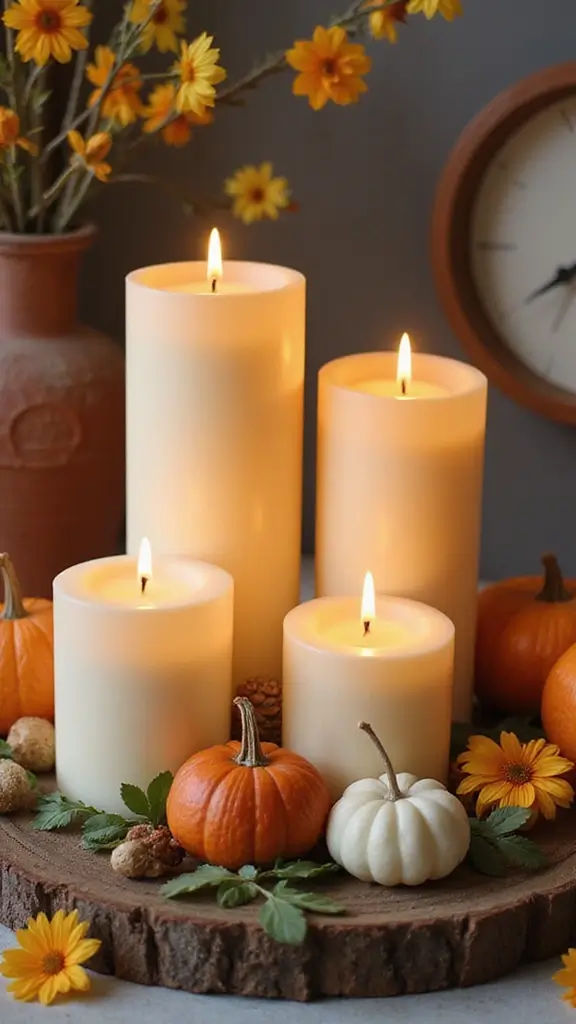 50 Spring Decorating Ideas for the Home That Brighten Every Room - 50. Celebrate with Seasonal Candles