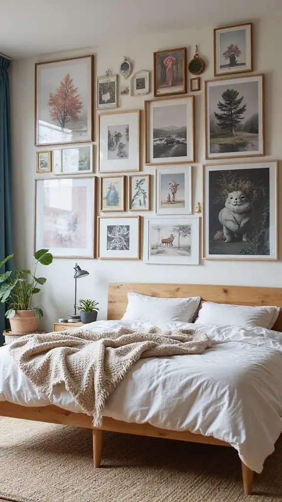 Creative 10x11 Bedroom Layout Ideas for Style and Functionality - 7. Creative Wall Art