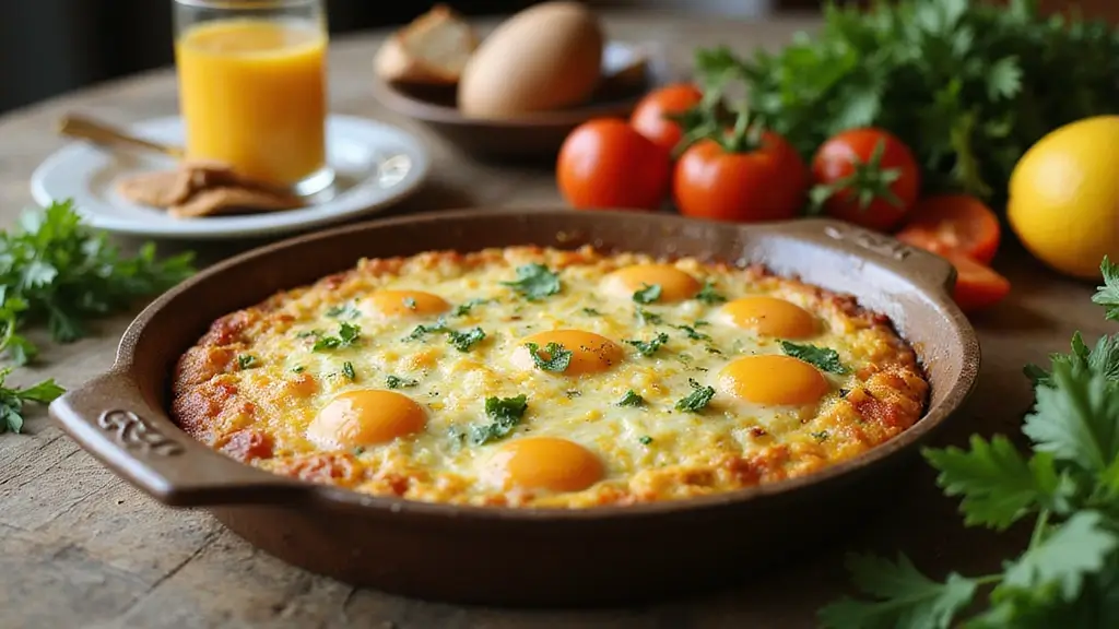 Hearty Cheesy Egg Bake Recipe: A Perfect Breakfast or Brunch Delight - Hot Cook Recipes