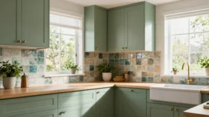 16 Best Backsplash Ideas for Sage Green Kitchen Cabinets
