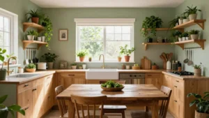 16 Green and Wood Kitchen Ideas for a Natural, Warm Space