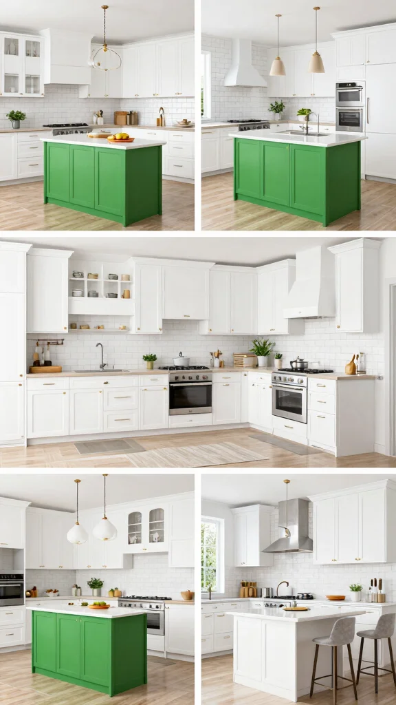 16 White Kitchens with Green Islands That Pop - Conclusion 1