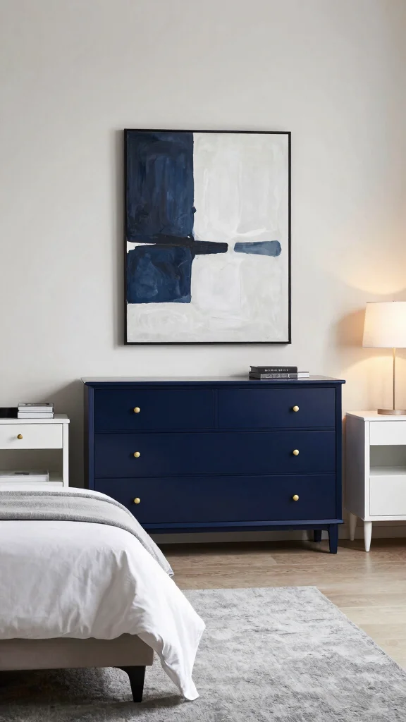 17 Dark and Light Bedroom Furniture Mix Ideas - 1. Monochromatic Elegance 1