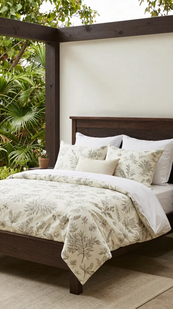 17 Dark and Light Bedroom Furniture Mix Ideas - 15. Outdoor-Inspired 1