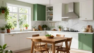 17 Green Kitchen with White Cabinets: Simple & Stunning Ideas