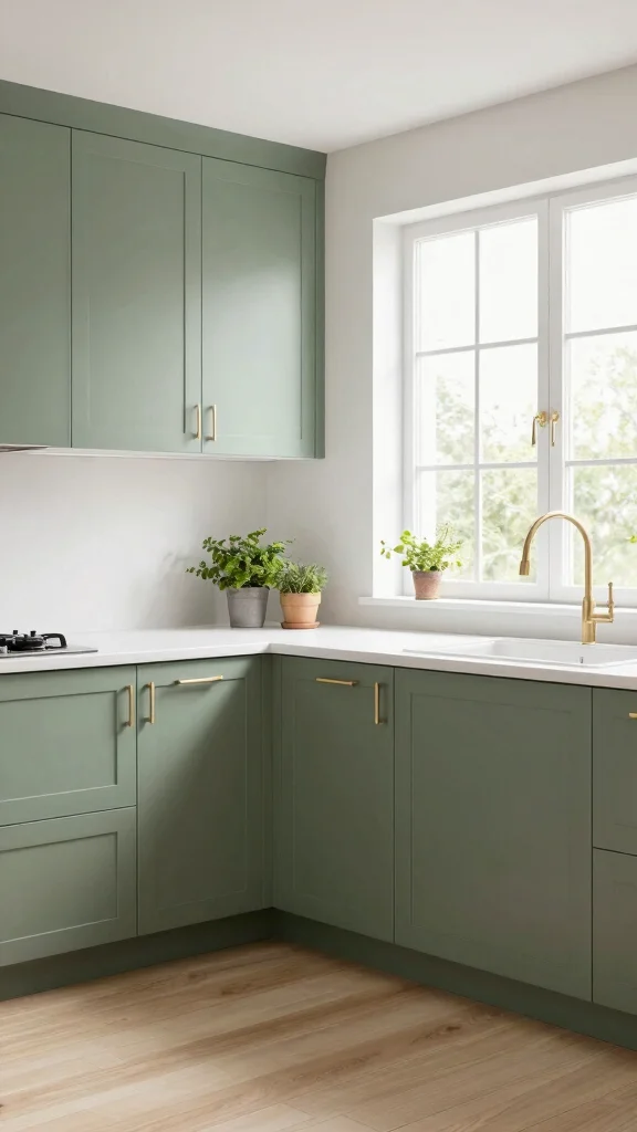 17 Kitchen Cabinet Green Color Ideas to Try - 1. Sage Green for a Calming Effect 1