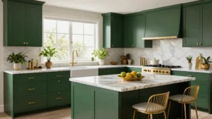 17 Luxurious Green and Gold Kitchen Ideas