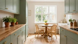17 Sage Green Cabinets with Butcher Block Countertops Ideas