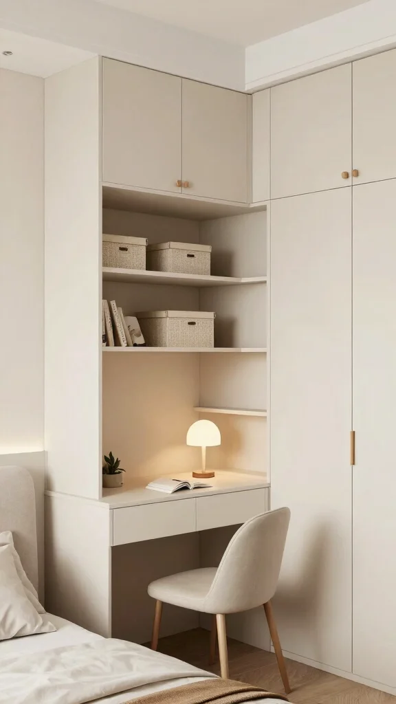 17 Small Room Bedroom Layouts and Furniture Arrangement Tips - 9. Consider Built-In Furniture 1