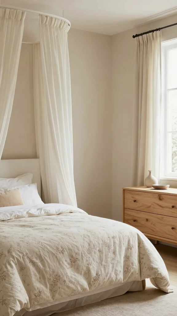 17 White Bedroom Furniture and Wall Color Ideas - 14. Calming Beige and White Combo 1