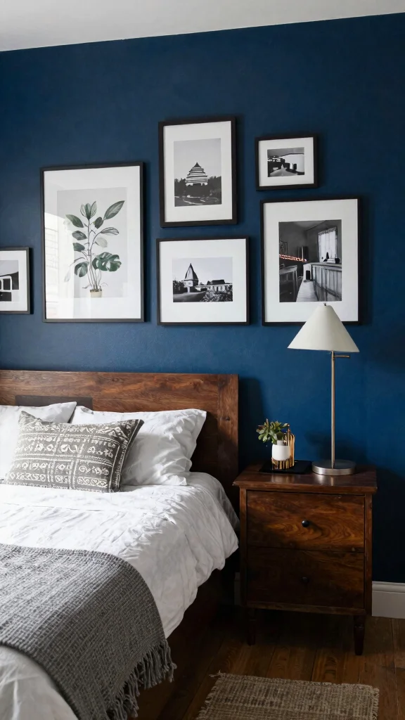 18 Bedroom Decor Ideas with Dark Wood Furniture - 6. Bold Accent Walls 1