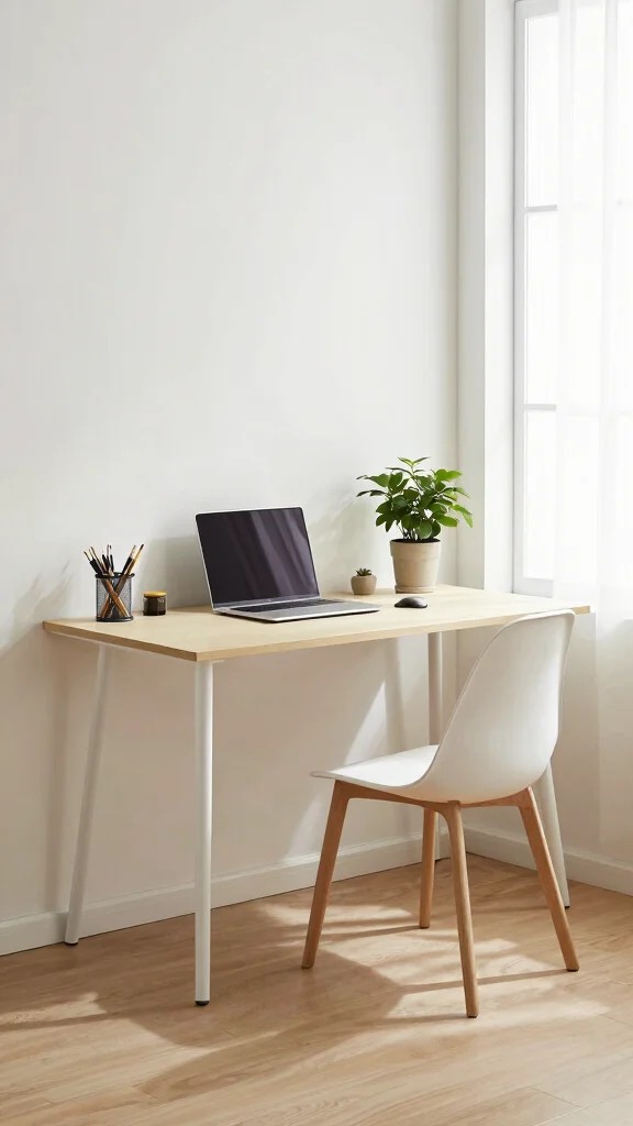 18 Bedroom Furniture Ideas for Small Rooms - 11. Slim Profile Desk 1