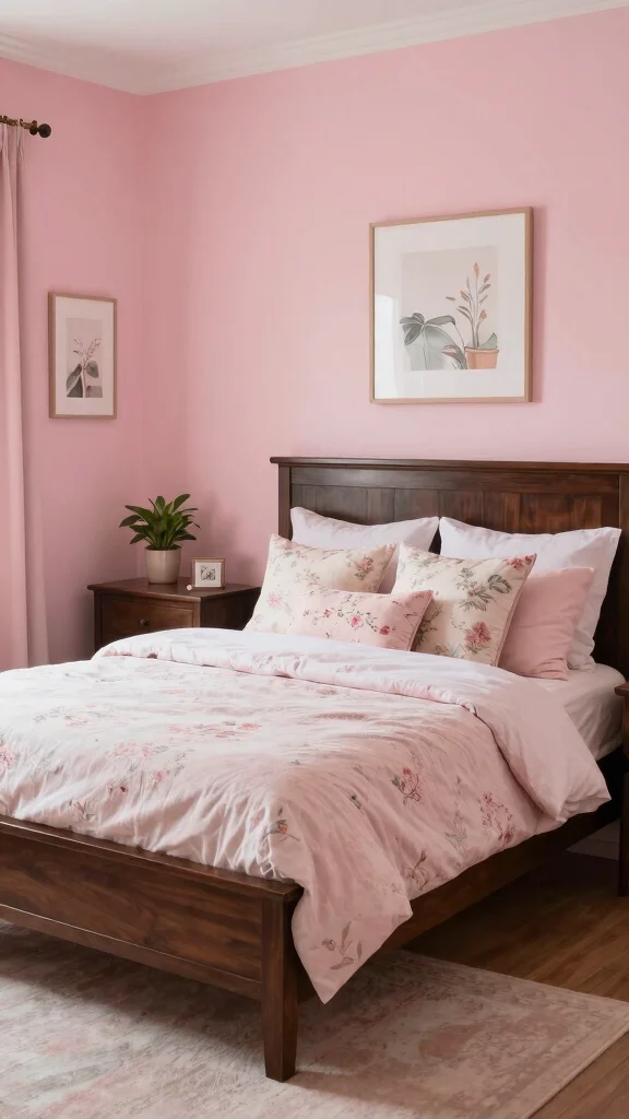 18 Best Bedroom Colors to Match Dark Furniture - 18. Blush Pink - Sweet and Charming 1
