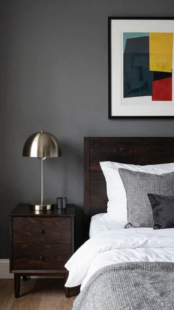 18 Best Bedroom Colors to Match Dark Furniture - 6. Charcoal - Sophisticated and Chic 1
