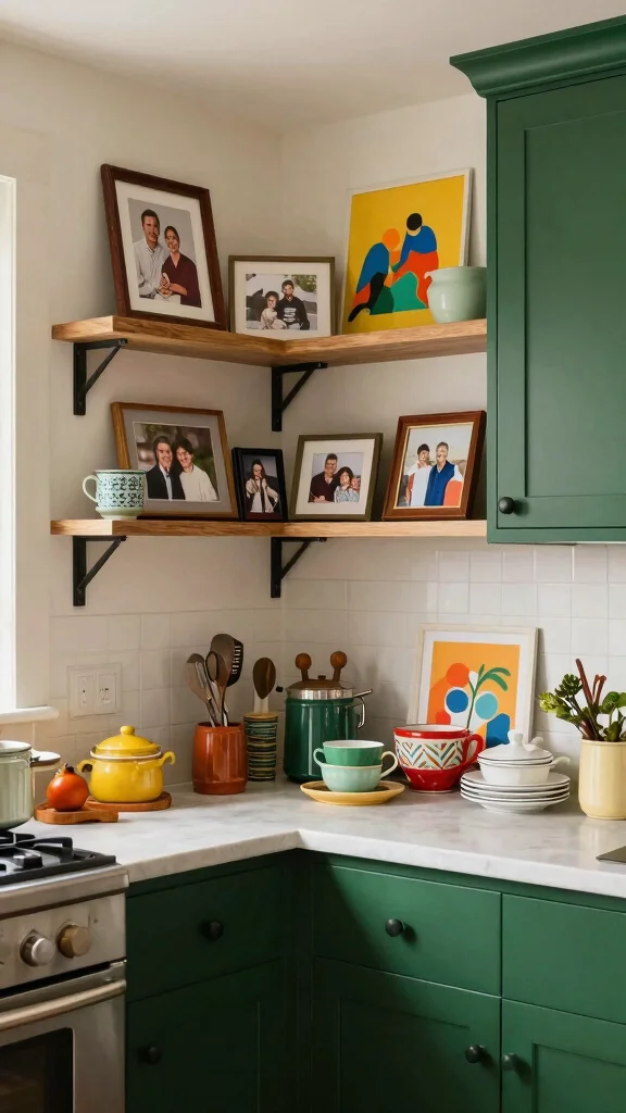 18 Dark Green Kitchens with Black Countertops: Design Tips - 16. Add Personal Touches 1