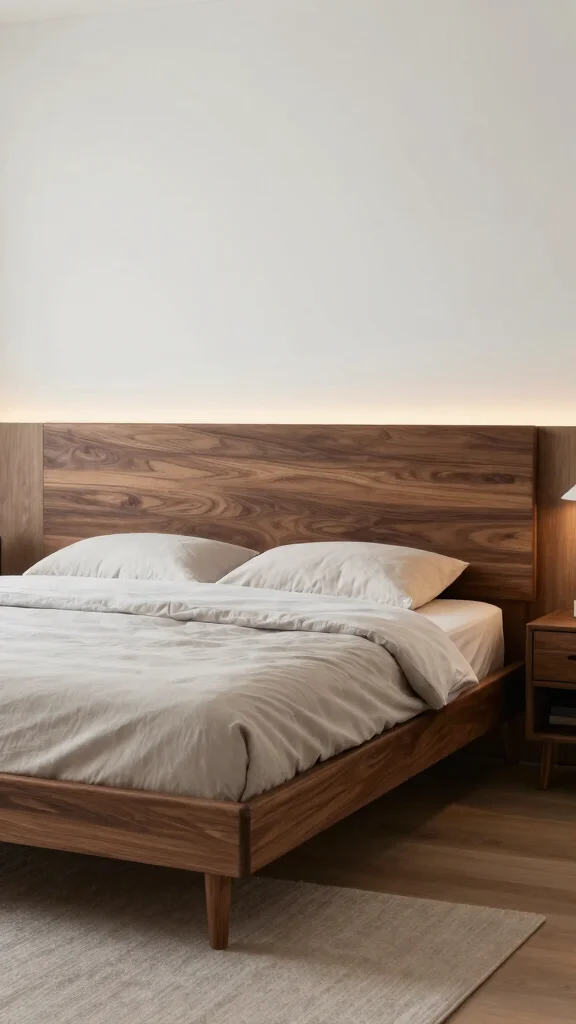 18 Dark Wood Bedroom Furniture Decor Ideas for a Cozy & Stylish Space - 11. Dark Wood Platform Beds 1