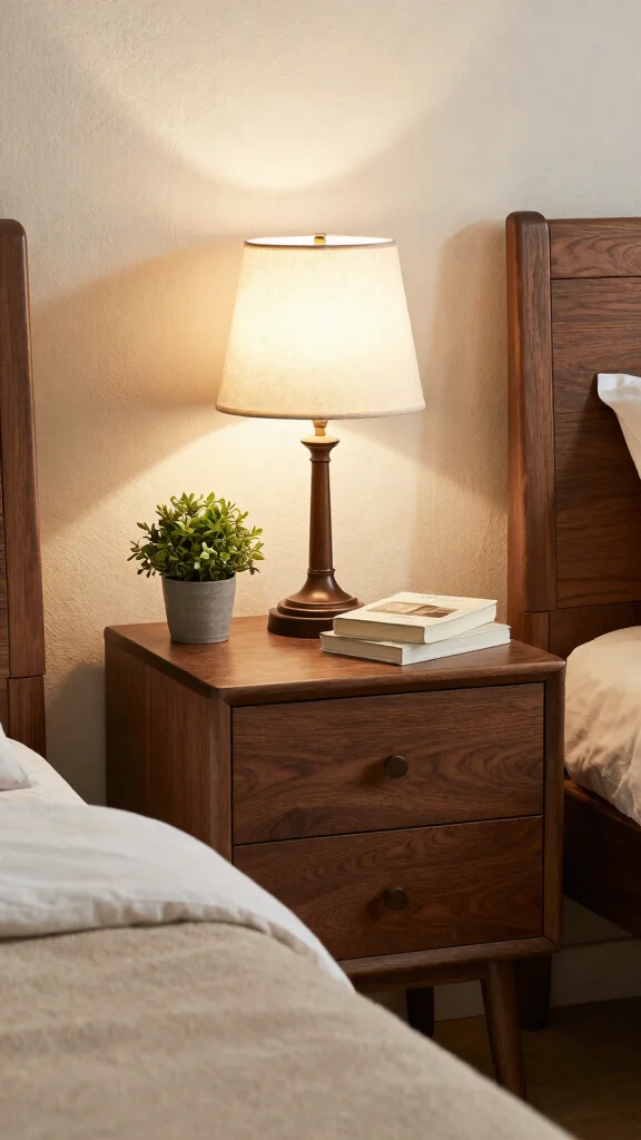 18 Dark Wood Bedroom Furniture Decor Ideas for a Cozy & Stylish Space - 2. Dark Wood Nightstands 1