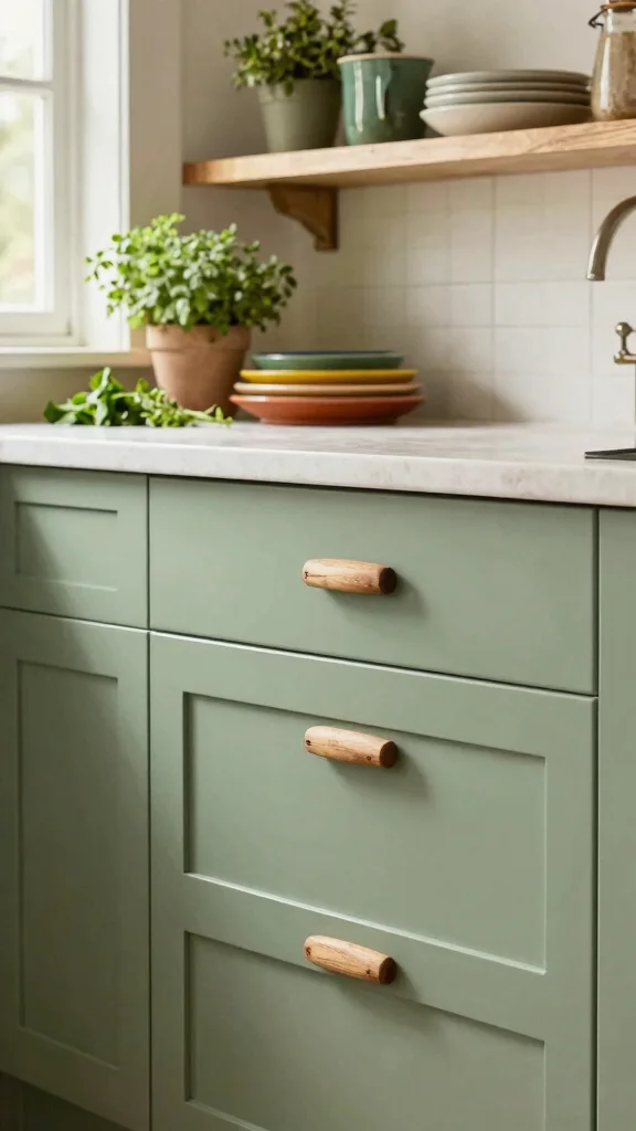 18 Farmhouse Sage Green Kitchen Ideas for a Cozy & Stylish Home - 1. Sage Green Cabinets 1