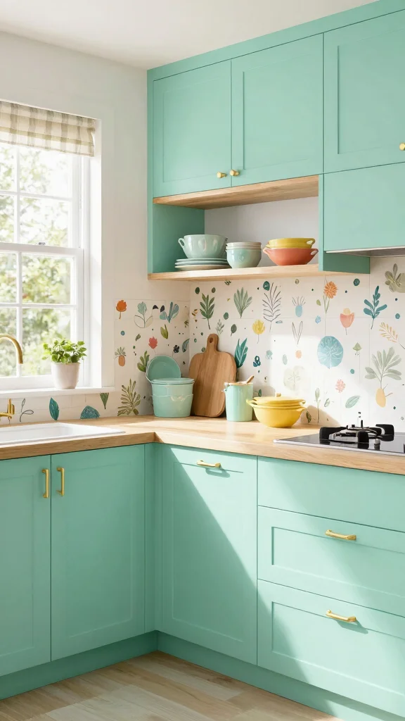 18 Green Cabinets with Gold Handles for a Chic Upgrade - 6. Mint Green for a Fresh Vibe 1